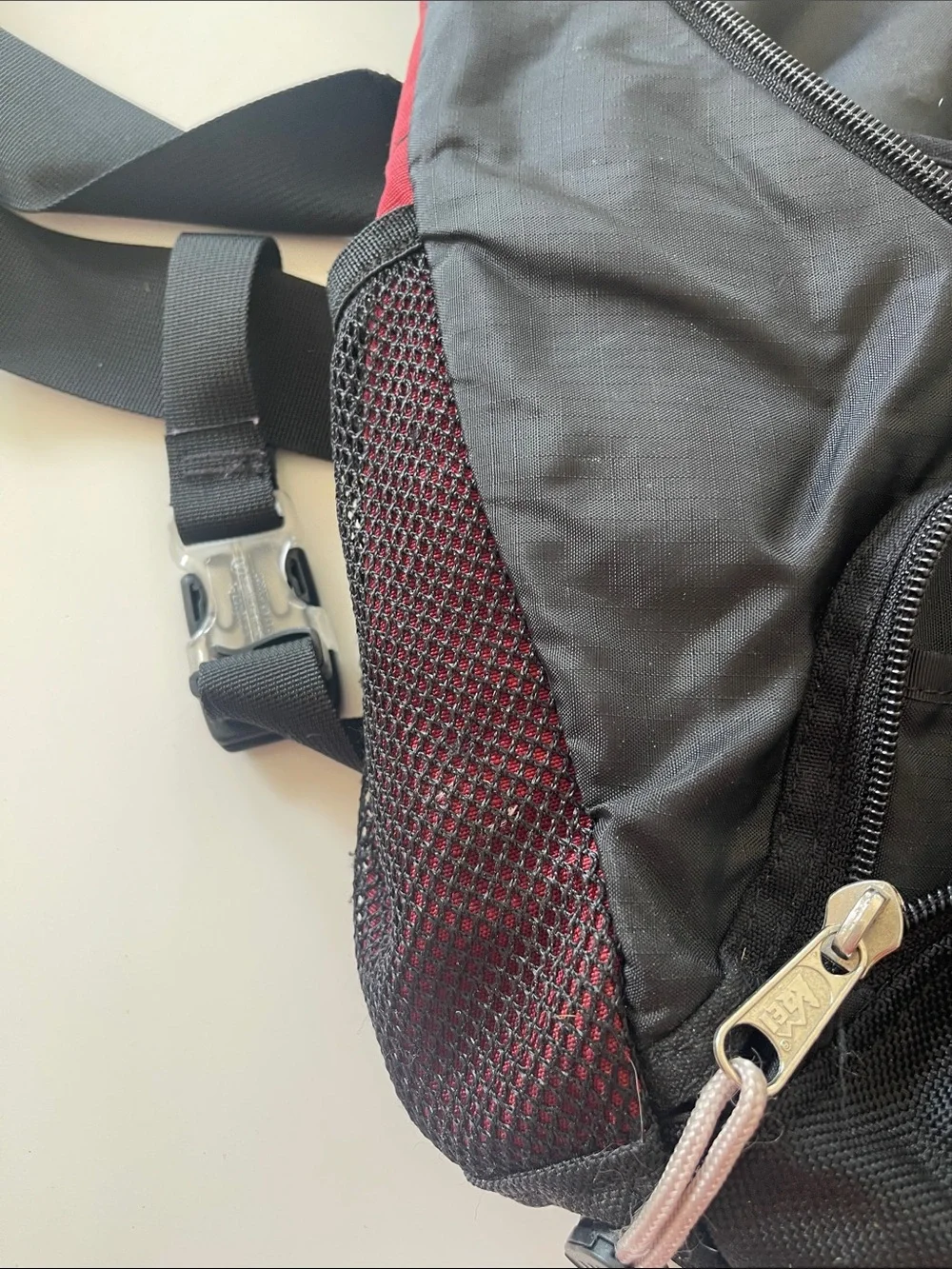 REI Muaette Black and Red Messenger Bag